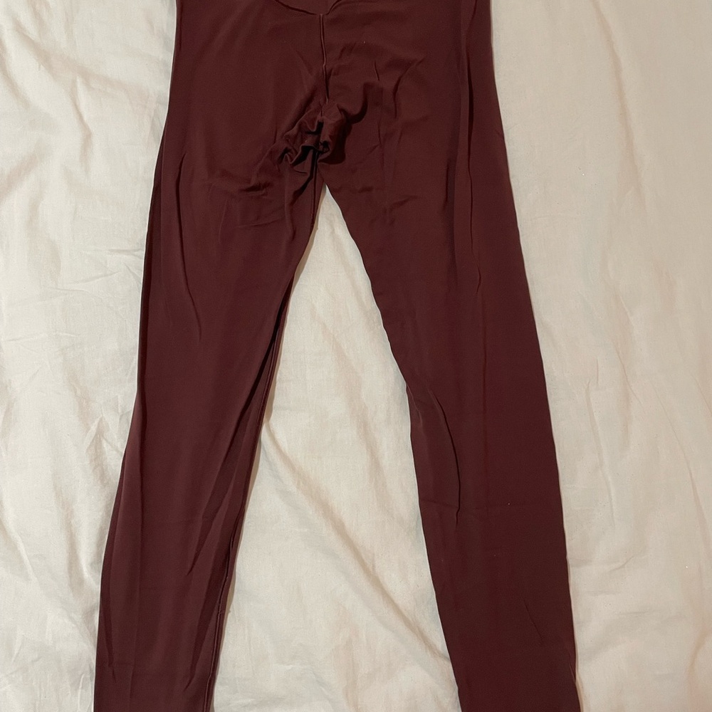 Aerie Real Xtra High-Rise Leggings - Burgundy - Picture 2 of 3